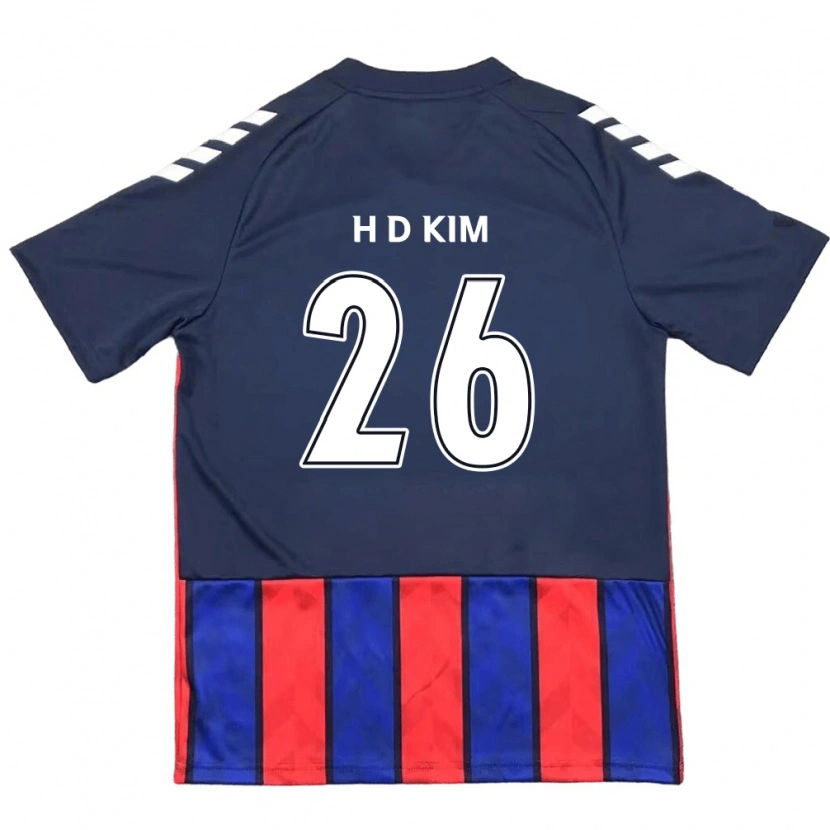 Danxen Homem Camisola Dae-Hyun Kim #26 Azul Royal Vermelho Principal 2025/26 Camisa