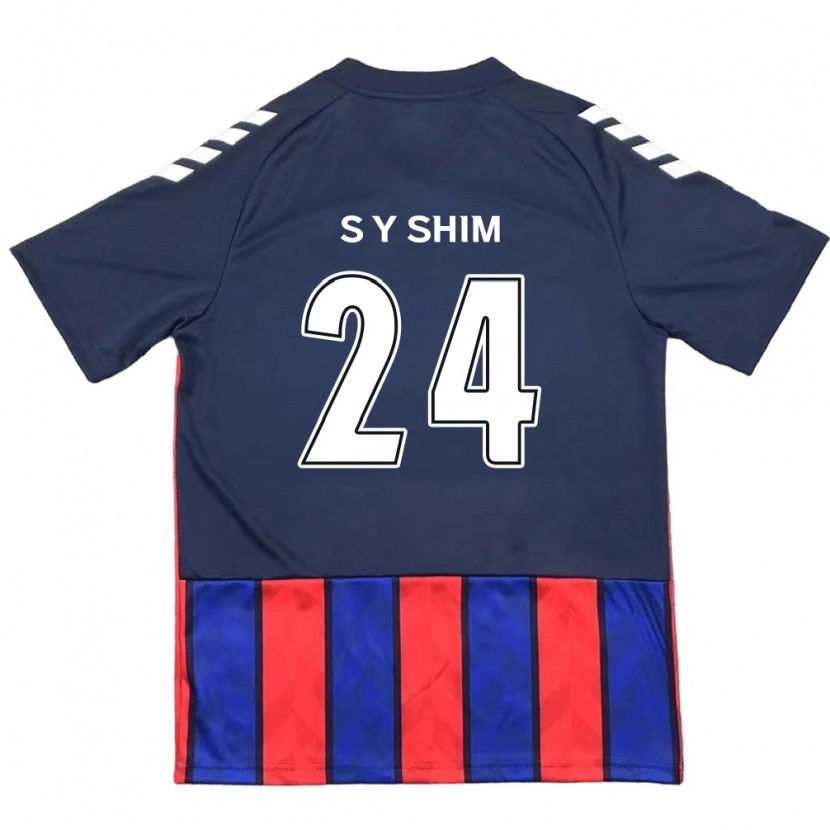Danxen Homem Camisola Shim Seo-Yeon #24 Azul Royal Vermelho Principal 2025/26 Camisa