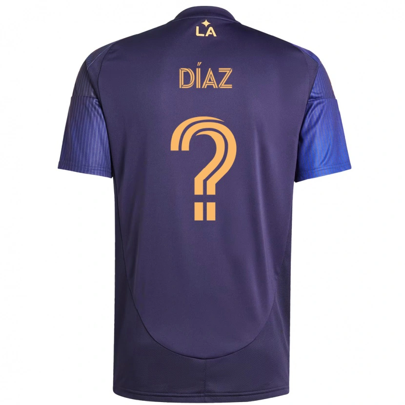 Danxen Homem Camisola Carlos Díaz #0 Roxo Azul Alternativa 2025/26 Camisa