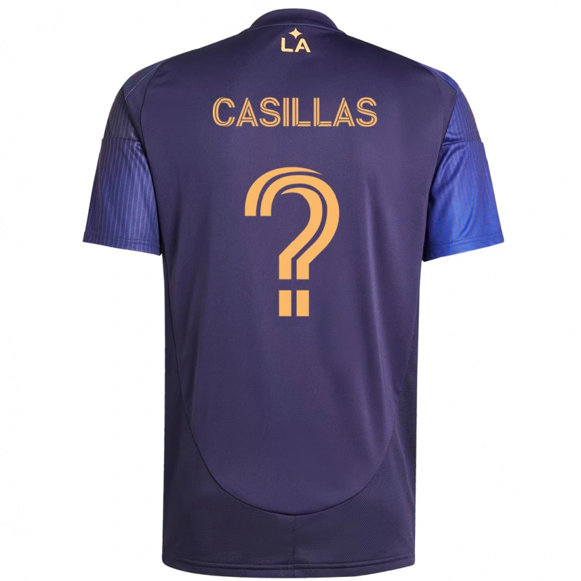 Danxen Homem Camisola Victor Casillas #0 Roxo Azul Alternativa 2025/26 Camisa