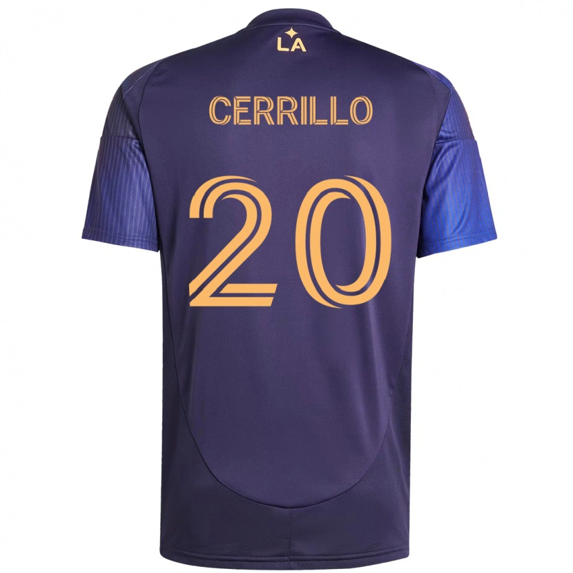 Danxen Homem Camisola Edwin Cerrillo #20 Roxo Azul Alternativa 2025/26 Camisa