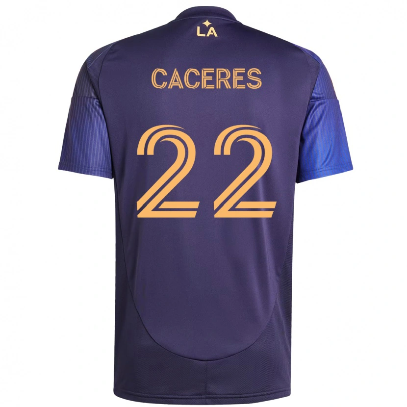 Danxen Homem Camisola Martín Cáceres #22 Roxo Azul Alternativa 2025/26 Camisa