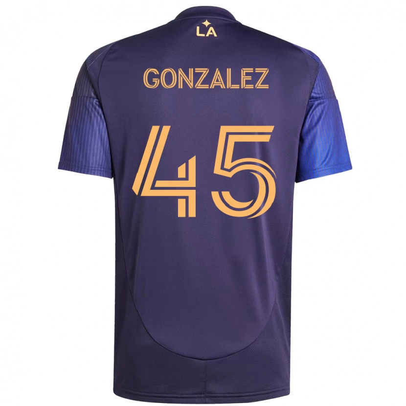 Danxen Homem Camisola Adrián González #45 Roxo Azul Alternativa 2025/26 Camisa