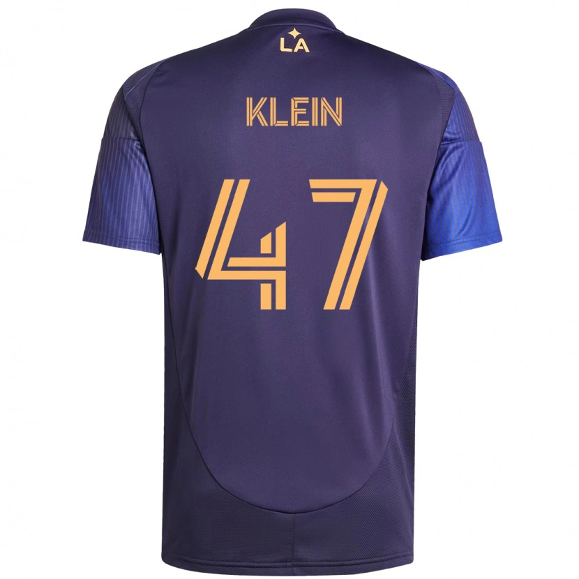 Danxen Homem Camisola Carson Klein #47 Roxo Azul Alternativa 2025/26 Camisa