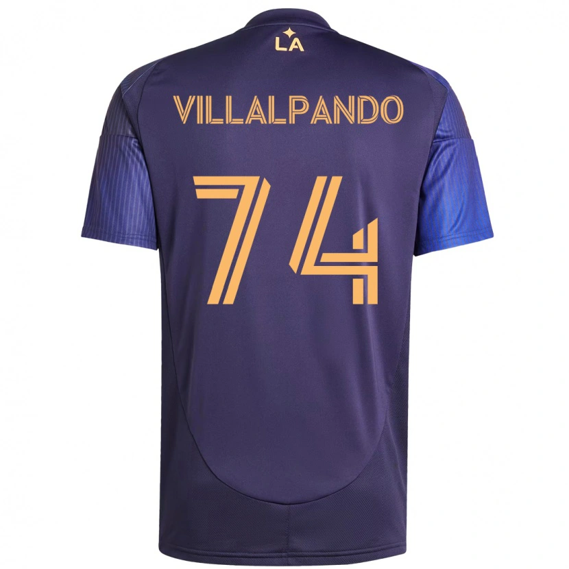 Danxen Homem Camisola Sergio Villalpando #74 Roxo Azul Alternativa 2025/26 Camisa