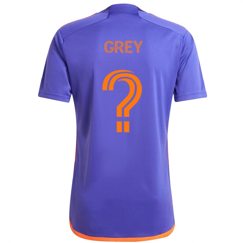 Danxen Homem Camisola Omar Grey #0 Roxo Laranja Alternativa 2025/26 Camisa
