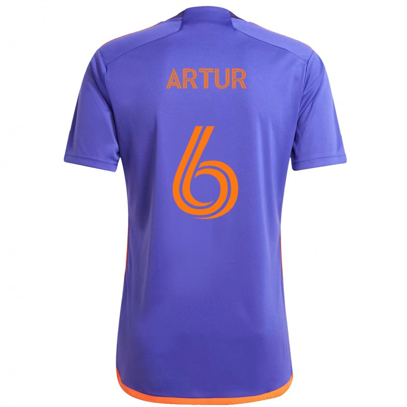 Danxen Homem Camisola Artur #6 Roxo Laranja Alternativa 2025/26 Camisa