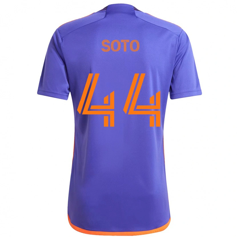Danxen Homem Camisola Ezekiel Soto #44 Roxo Laranja Alternativa 2025/26 Camisa
