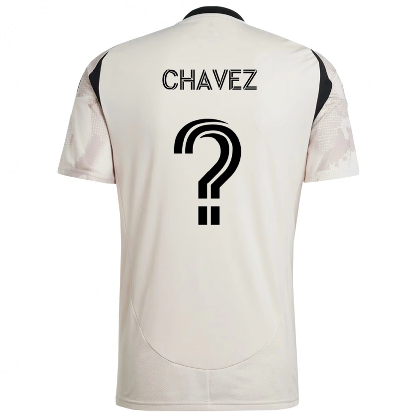 Danxen Homem Camisola Sebasthian Chavez #0 Bege Preto Alternativa 2025/26 Camisa