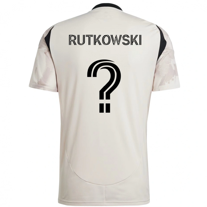 Danxen Homem Camisola Alan Rutkowski #0 Bege Preto Alternativa 2025/26 Camisa