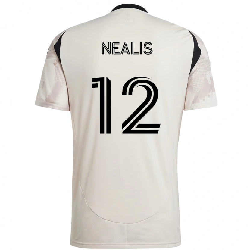 Danxen Homem Camisola Dylan Nealis #12 Bege Preto Alternativa 2025/26 Camisa