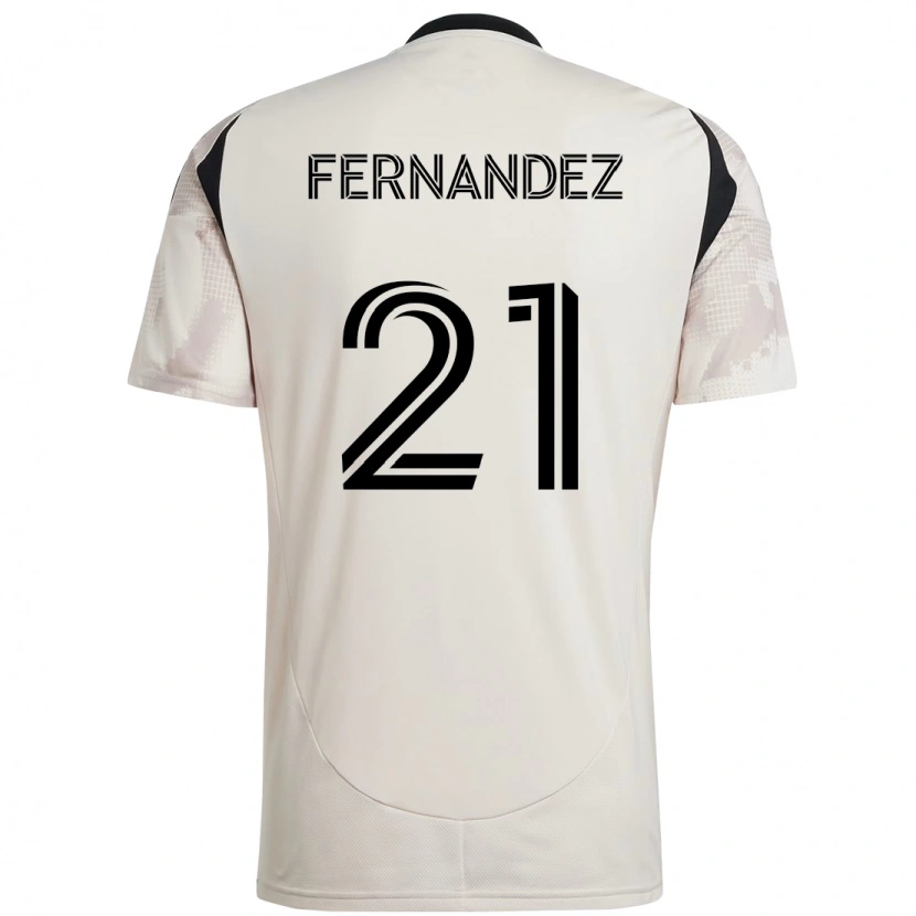 Danxen Homem Camisola Omir Fernandez #21 Bege Preto Alternativa 2025/26 Camisa