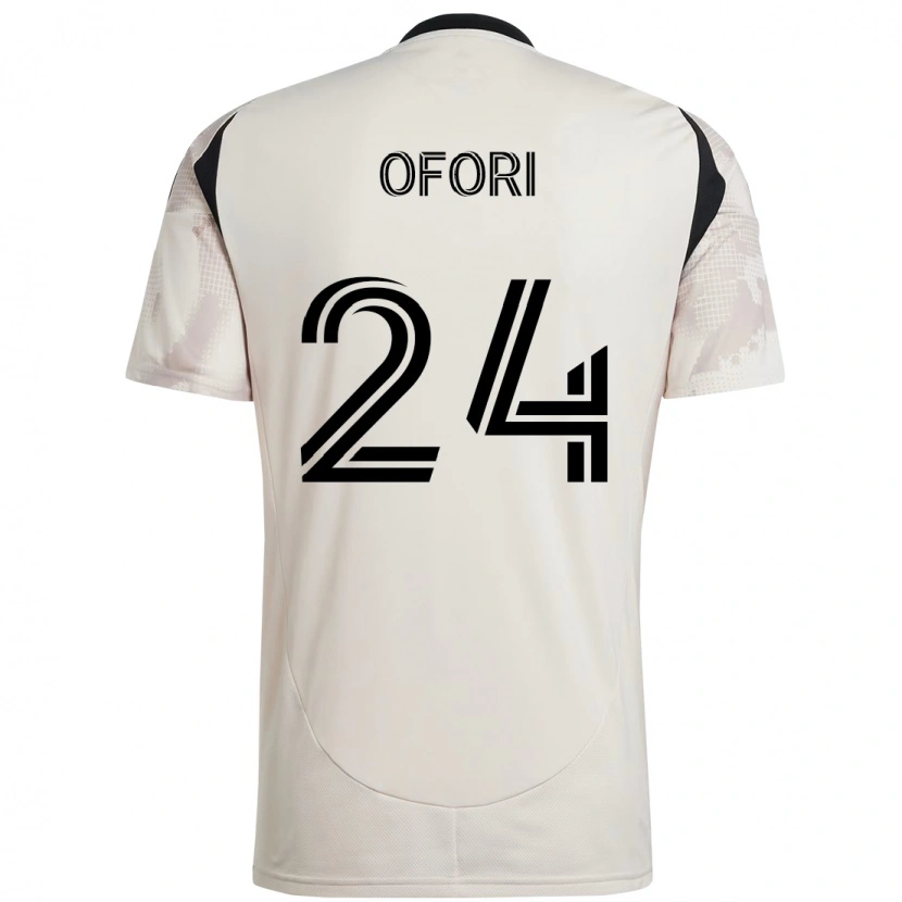 Danxen Homem Camisola Curtis Ofori #24 Bege Preto Alternativa 2025/26 Camisa