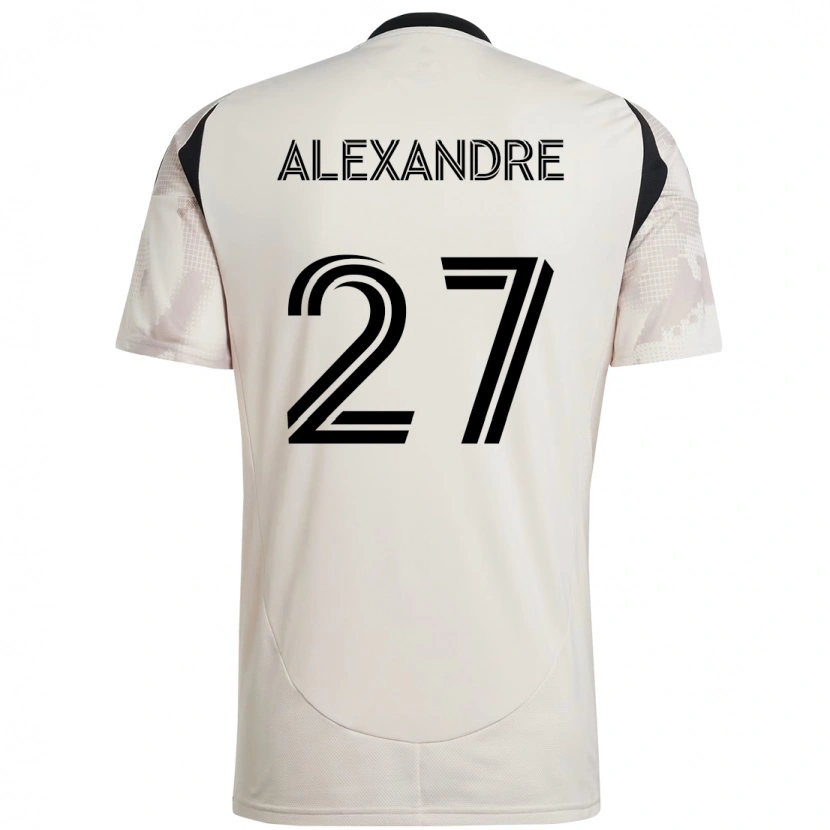 Danxen Homem Camisola Davi Alexandre #27 Bege Preto Alternativa 2025/26 Camisa