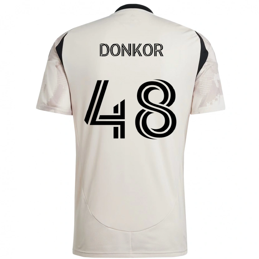 Danxen Homem Camisola Ronald Donkor #48 Bege Preto Alternativa 2025/26 Camisa