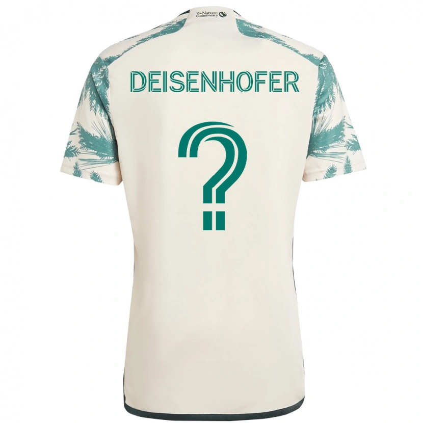 Danxen Homem Camisola Maximilian Deisenhofer #0 Bege Verde Alternativa 2025/26 Camisa