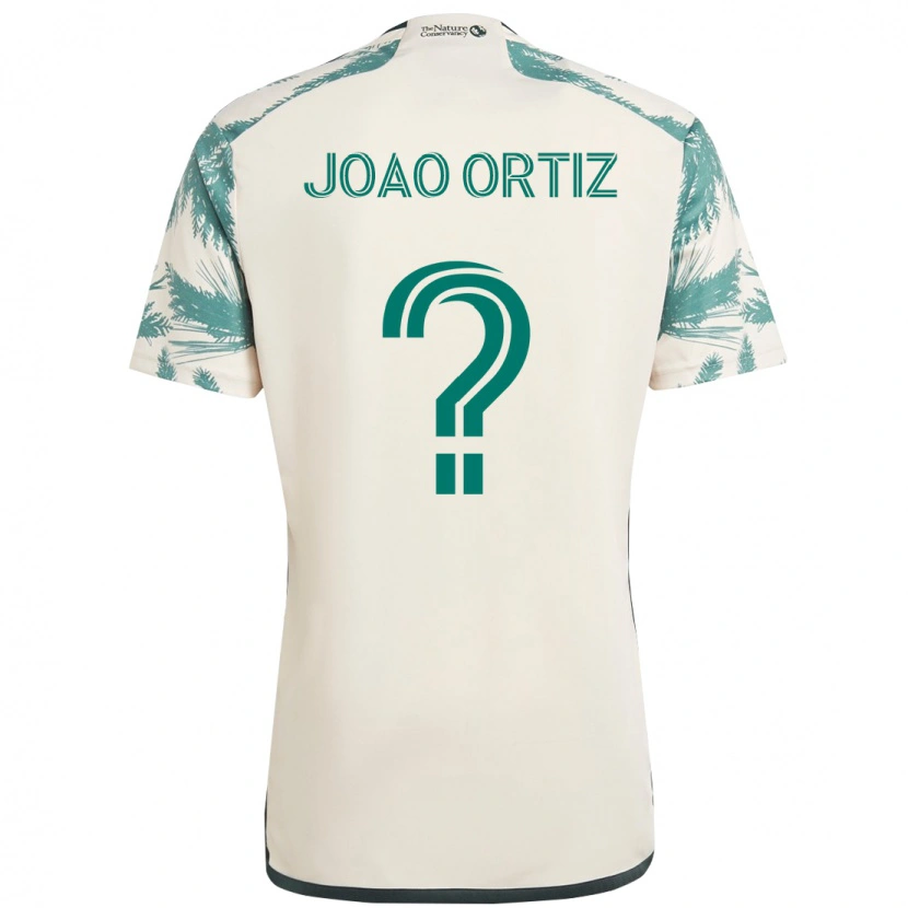 Danxen Homem Camisola Joao Ortiz #0 Bege Verde Alternativa 2025/26 Camisa