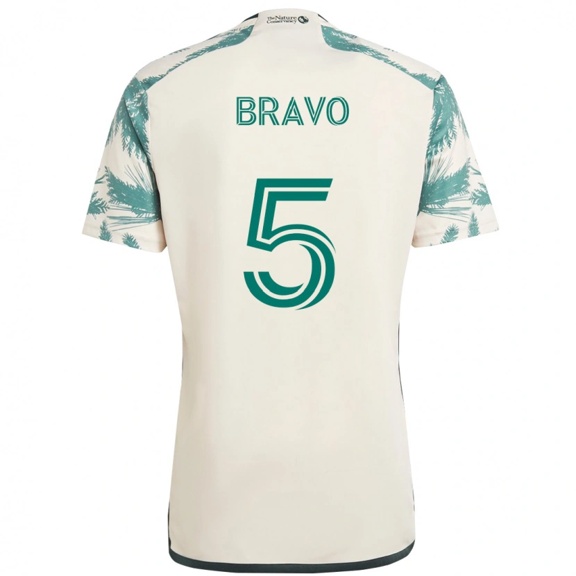 Danxen Homem Camisola Claudio Bravo #5 Bege Verde Alternativa 2025/26 Camisa