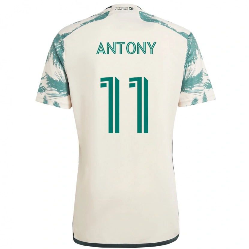 Danxen Homem Camisola Antony #11 Bege Verde Alternativa 2025/26 Camisa