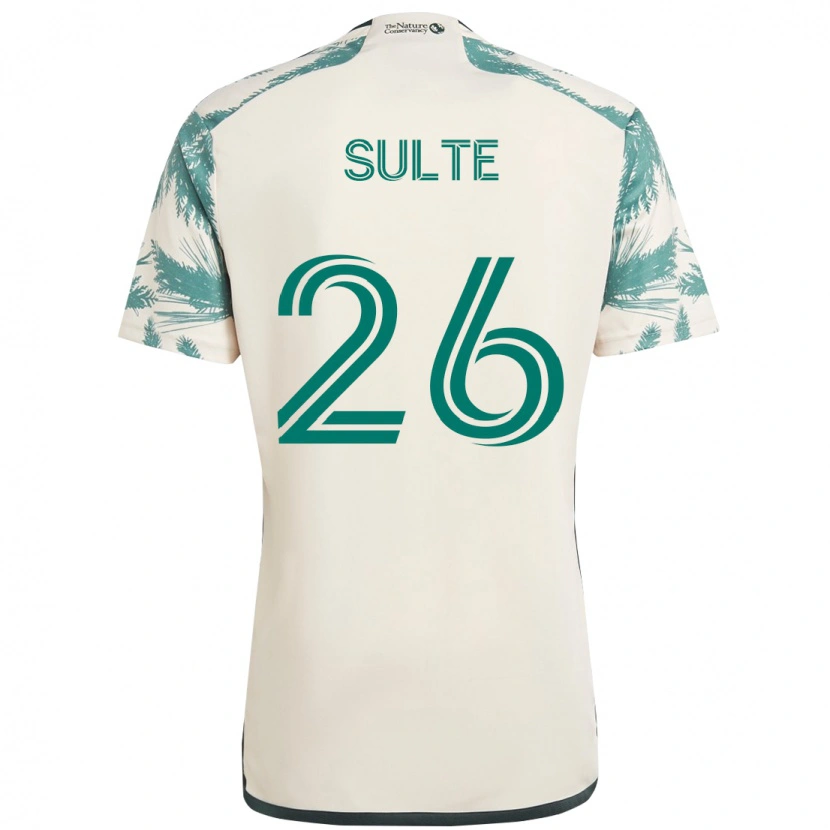 Danxen Homem Camisola Hunter Sulte #26 Bege Verde Alternativa 2025/26 Camisa