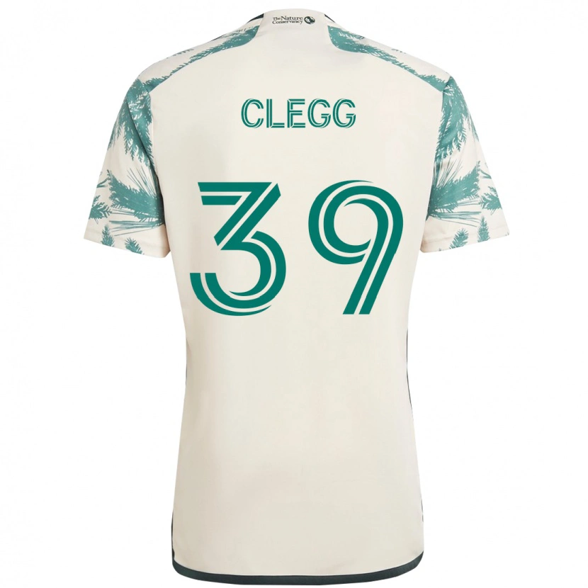 Danxen Homem Camisola Tyler Clegg #39 Bege Verde Alternativa 2025/26 Camisa