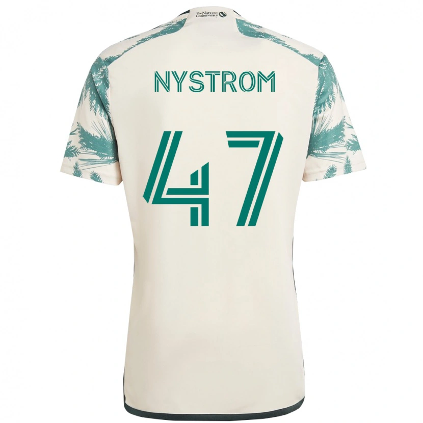 Danxen Homem Camisola Maximo Nystrom #47 Bege Verde Alternativa 2025/26 Camisa