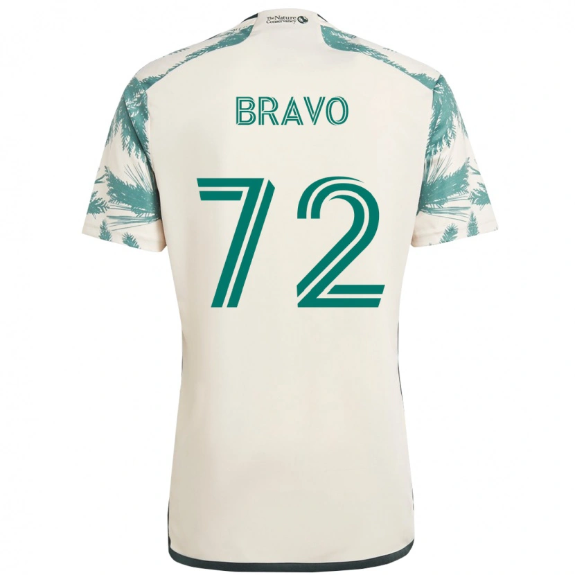 Danxen Homem Camisola Julian Bravo #72 Bege Verde Alternativa 2025/26 Camisa