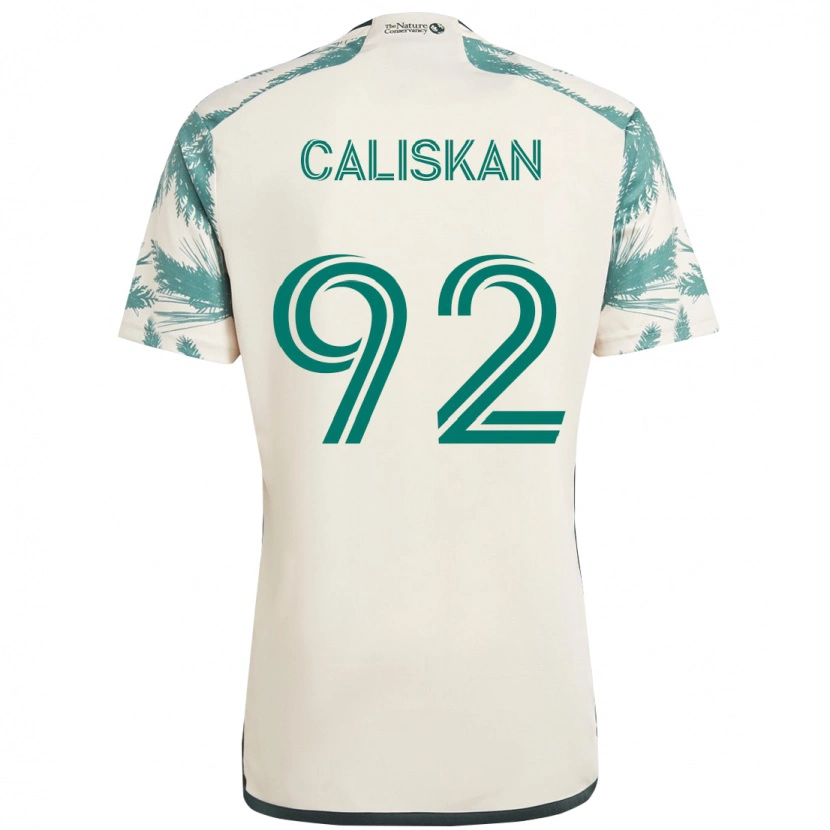Danxen Homem Camisola Noel Caliskan #92 Bege Verde Alternativa 2025/26 Camisa