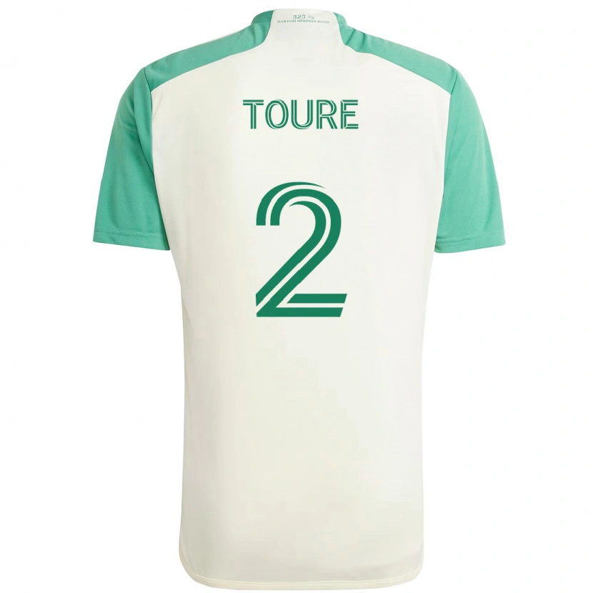 Danxen Homem Camisola Cheick Touré #2 Branco Verde Alternativa 2025/26 Camisa