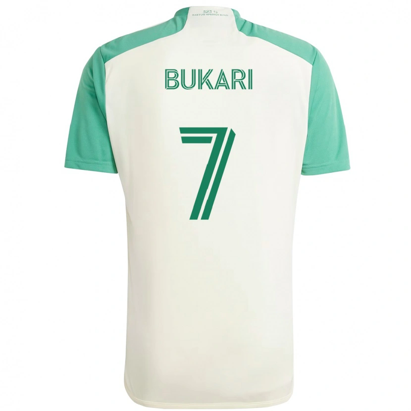 Danxen Homem Camisola Osman Bukari #7 Branco Verde Alternativa 2025/26 Camisa