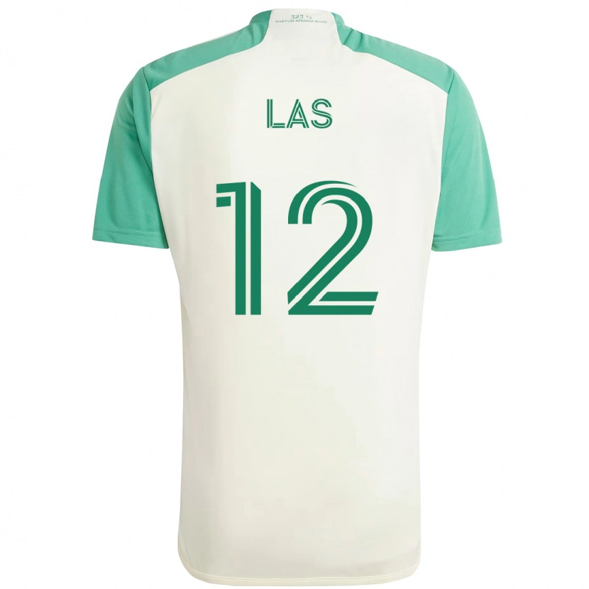 Danxen Homem Camisola Damian Las #12 Branco Verde Alternativa 2025/26 Camisa