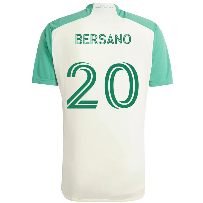 Danxen Homem Camisola Matt Bersano #20 Branco Verde Alternativa 2025/26 Camisa