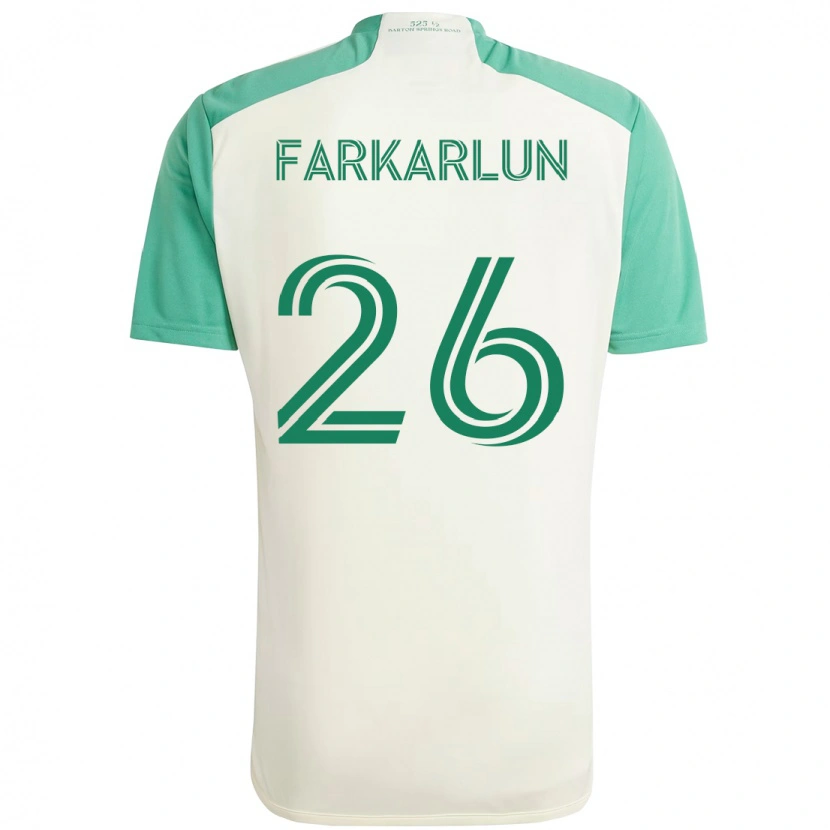 Danxen Homem Camisola Jimmy Farkarlun #26 Branco Verde Alternativa 2025/26 Camisa