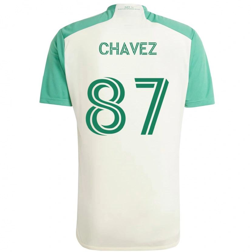 Danxen Homem Camisola Alfonso Ocampo-Chávez #87 Branco Verde Alternativa 2025/26 Camisa