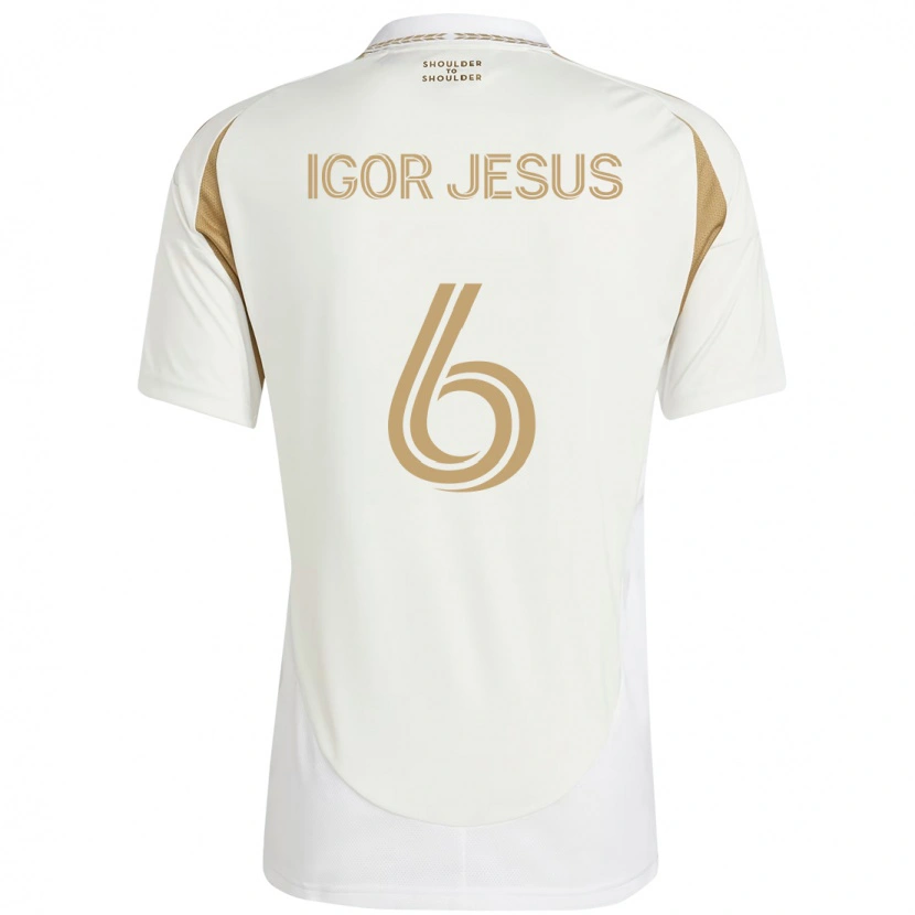 Danxen Homem Camisola Igor Jesus #6 Branco Castanho Alternativa 2025/26 Camisa