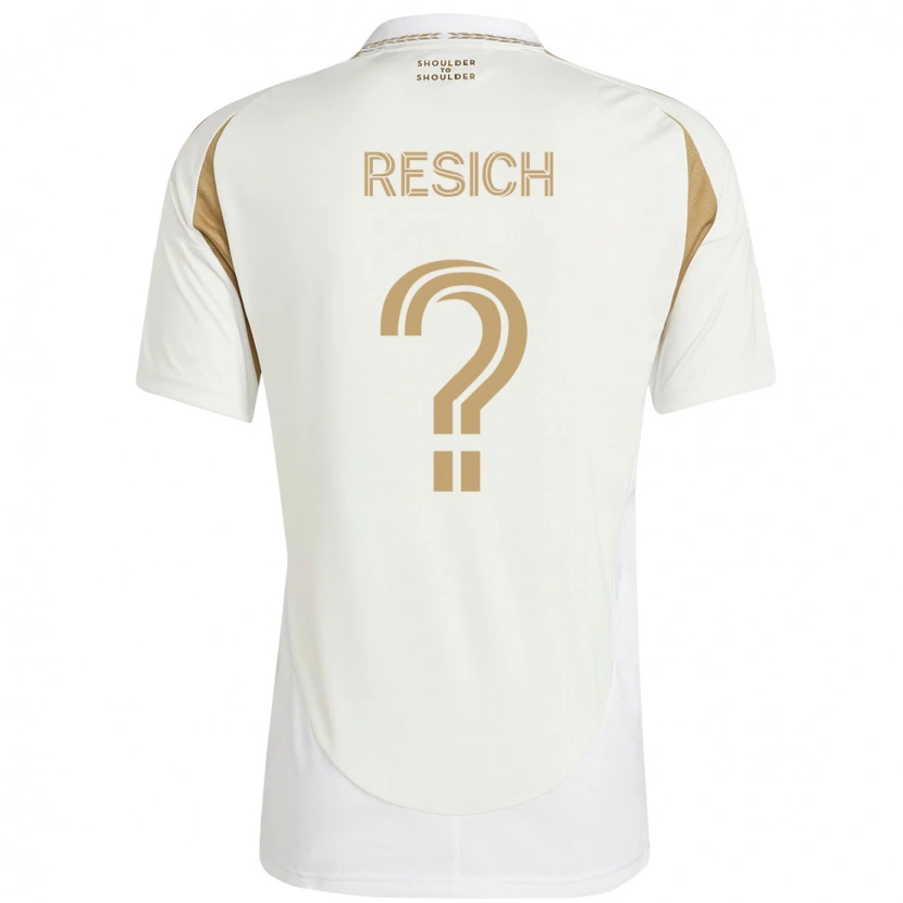 Danxen Homem Camisola Dempsey Resich #0 Branco Castanho Alternativa 2025/26 Camisa