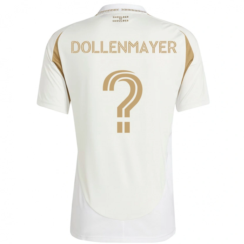 Danxen Homem Camisola Noah Dollenmayer #0 Branco Castanho Alternativa 2025/26 Camisa