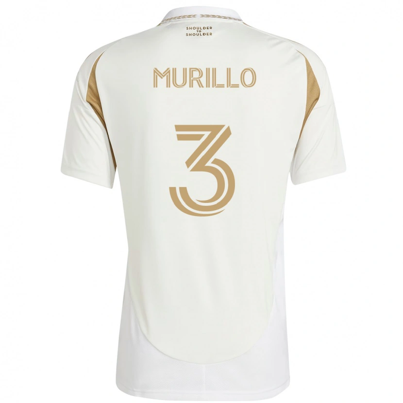 Danxen Homem Camisola Jesús Murillo #3 Branco Castanho Alternativa 2025/26 Camisa