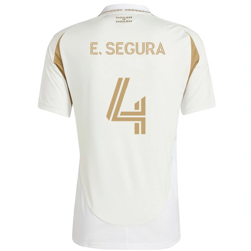 Danxen Homem Camisola Eddie Segura #4 Branco Castanho Alternativa 2025/26 Camisa