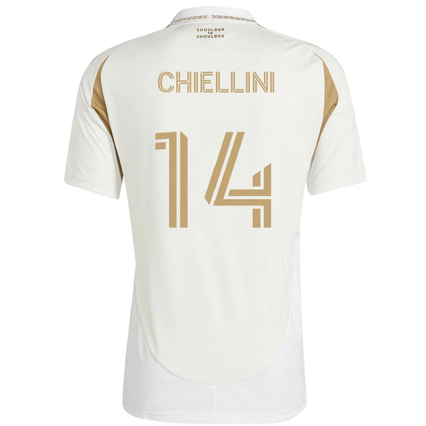 Danxen Homem Camisola Giorgio Chiellini #14 Branco Castanho Alternativa 2025/26 Camisa