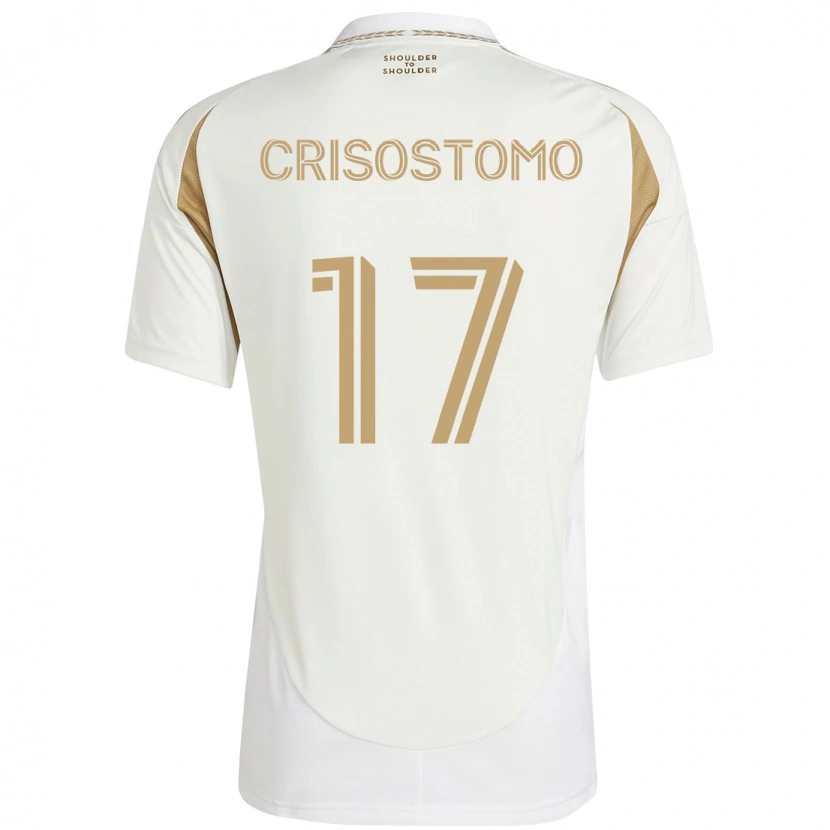 Danxen Homem Camisola Danny Crisostomo #17 Branco Castanho Alternativa 2025/26 Camisa