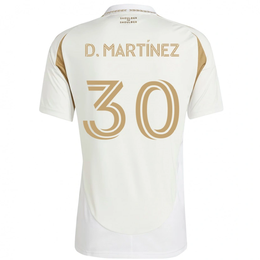 Danxen Homem Camisola David Martínez #30 Branco Castanho Alternativa 2025/26 Camisa
