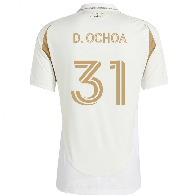 Danxen Homem Camisola David Ochoa #31 Branco Castanho Alternativa 2025/26 Camisa