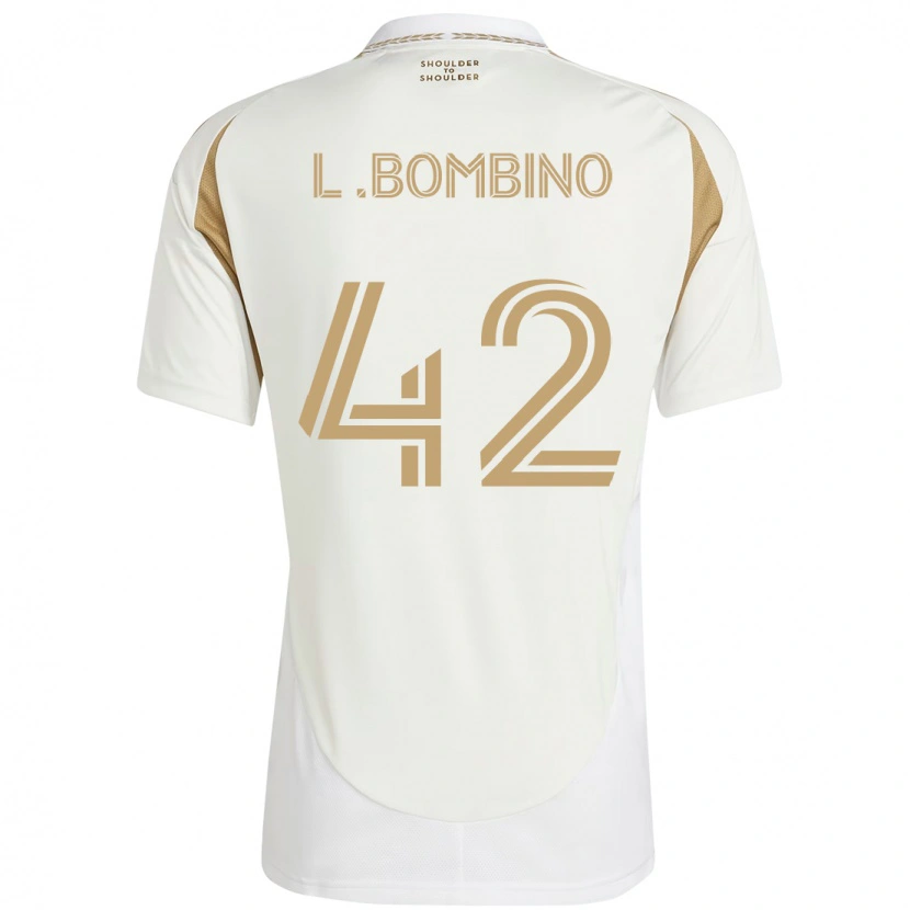 Danxen Homem Camisola Luca Bombino #42 Branco Castanho Alternativa 2025/26 Camisa