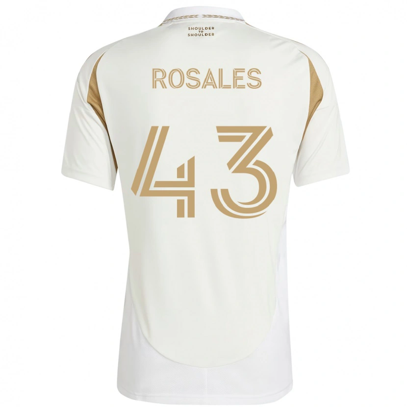 Danxen Homem Camisola Diego Rosales #43 Branco Castanho Alternativa 2025/26 Camisa