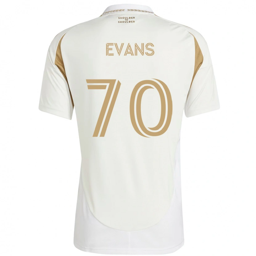 Danxen Homem Camisola Matthew Evans #70 Branco Castanho Alternativa 2025/26 Camisa