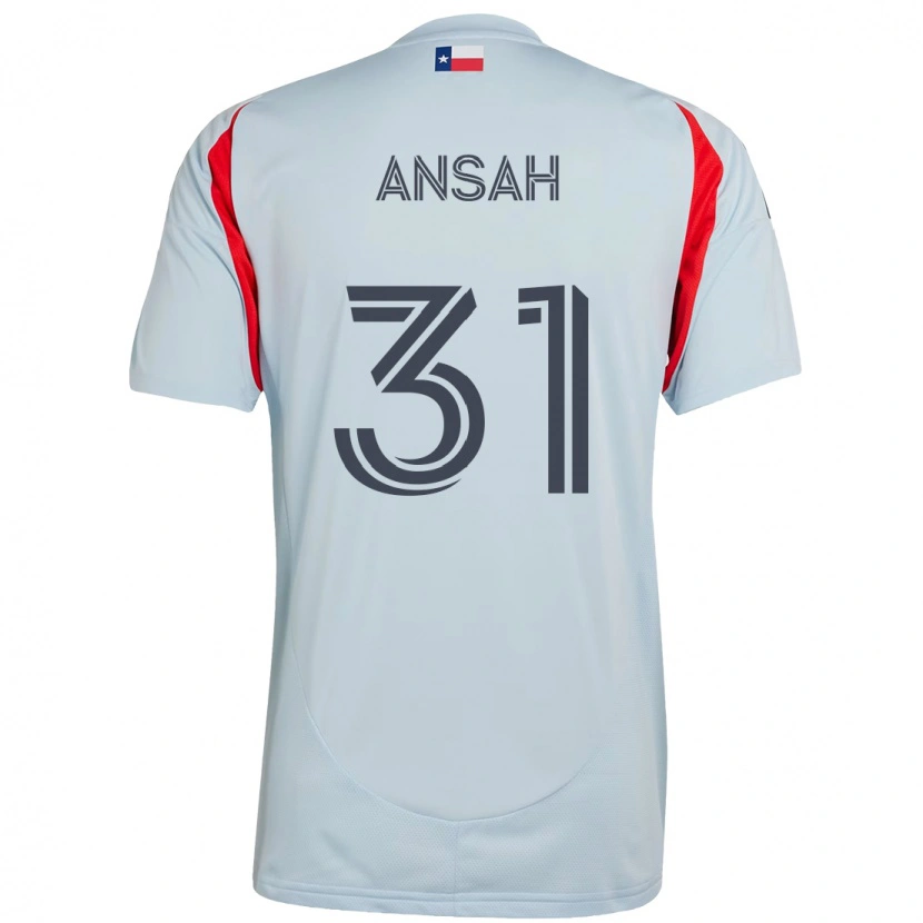 Danxen Homem Camisola Eugene Ansah #31 Azul Claro Vermelho Alternativa 2025/26 Camisa