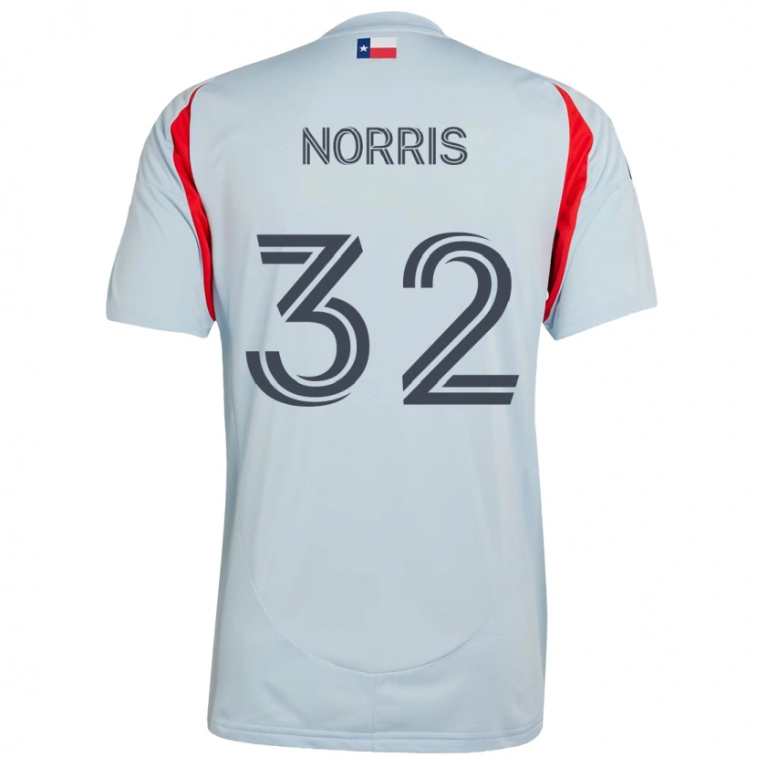 Danxen Homem Camisola Nolan Norris #32 Azul Claro Vermelho Alternativa 2025/26 Camisa