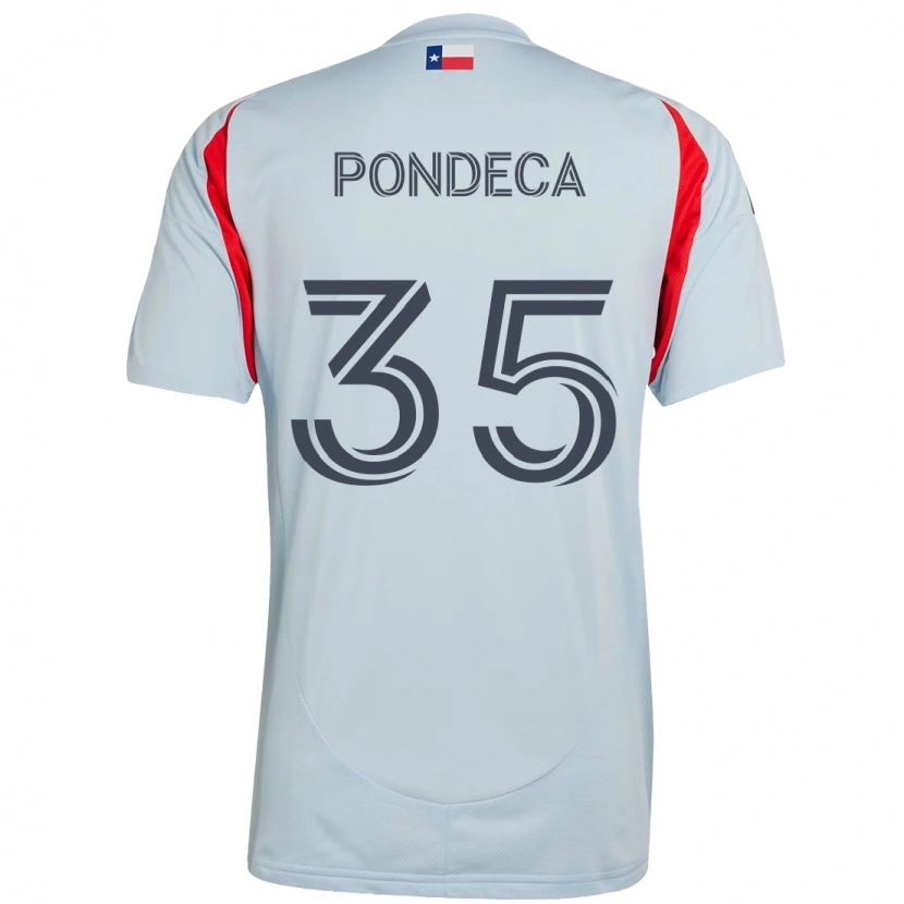 Danxen Homem Camisola Tomas Pondeca #35 Azul Claro Vermelho Alternativa 2025/26 Camisa