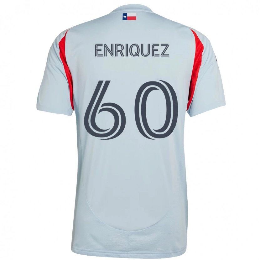 Danxen Homem Camisola Fabian Enriquez #60 Azul Claro Vermelho Alternativa 2025/26 Camisa